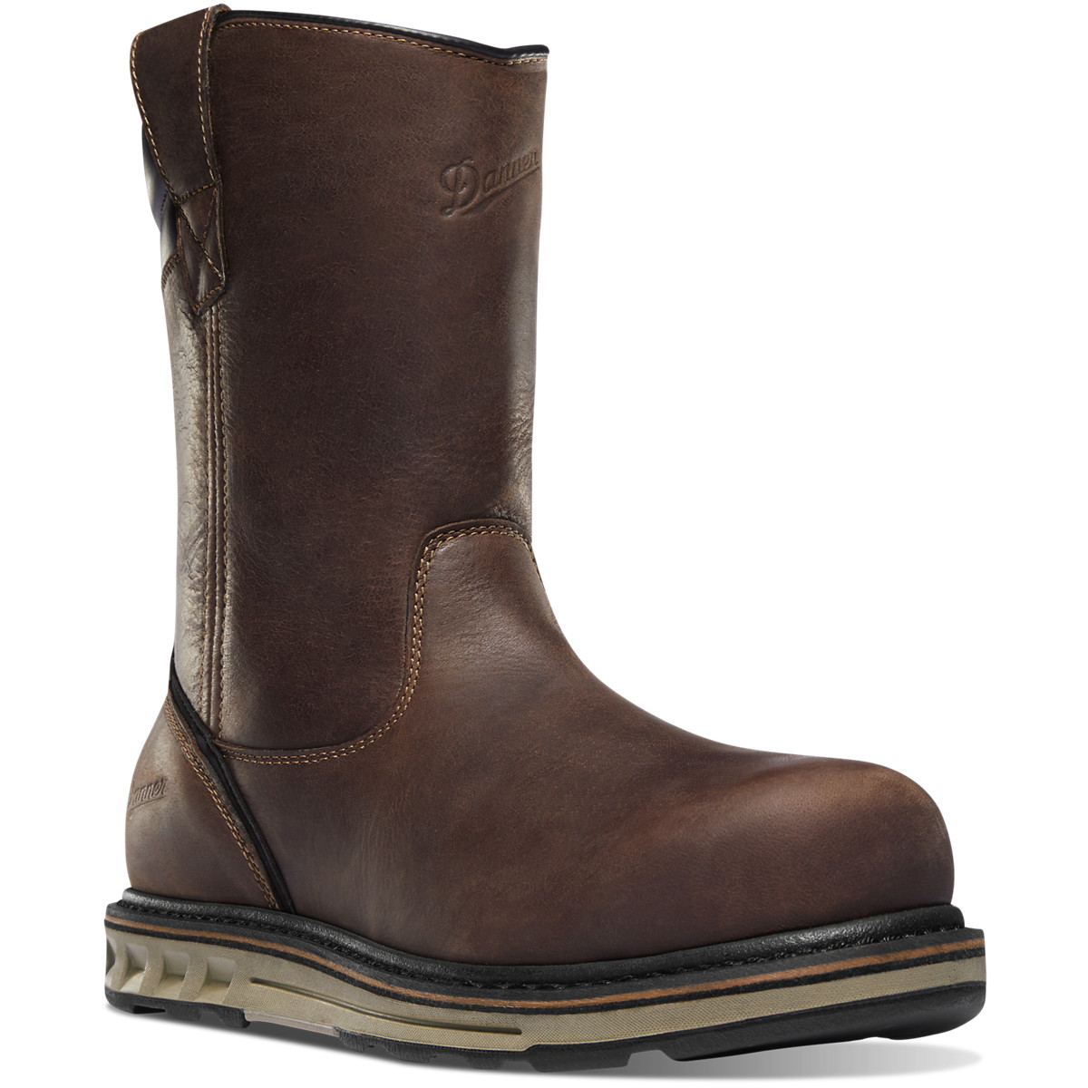 Botas De Trabajo Danner Hombre Mexico - Steel Yard Wellington Marrom Oscuro - WKDOE6193